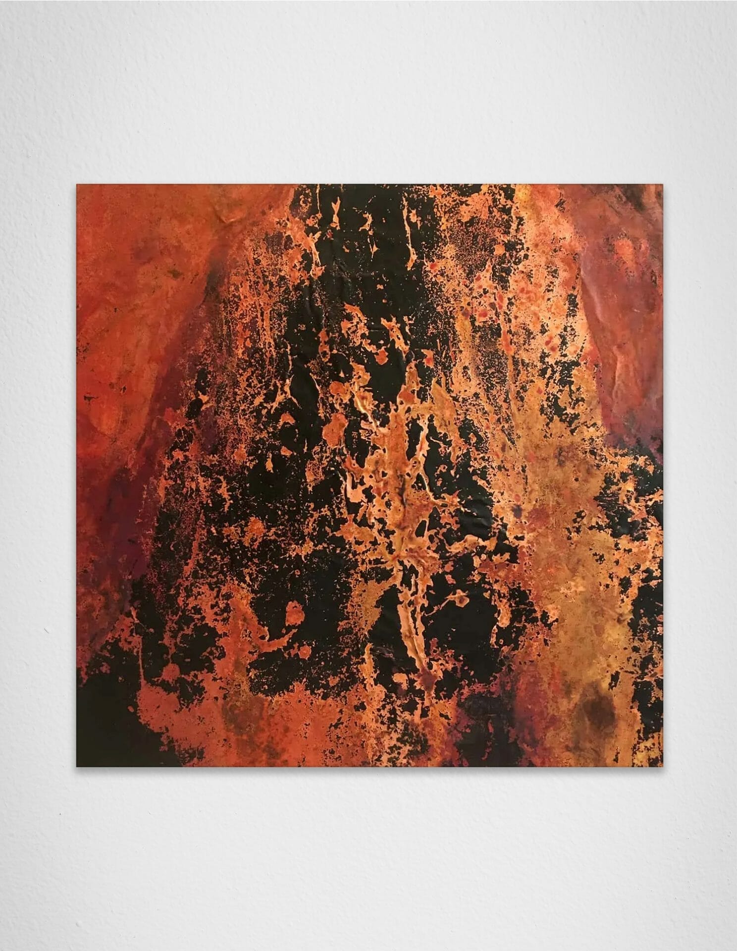 Copper Abstract Rain on the Window ArtMatch Online Gallery