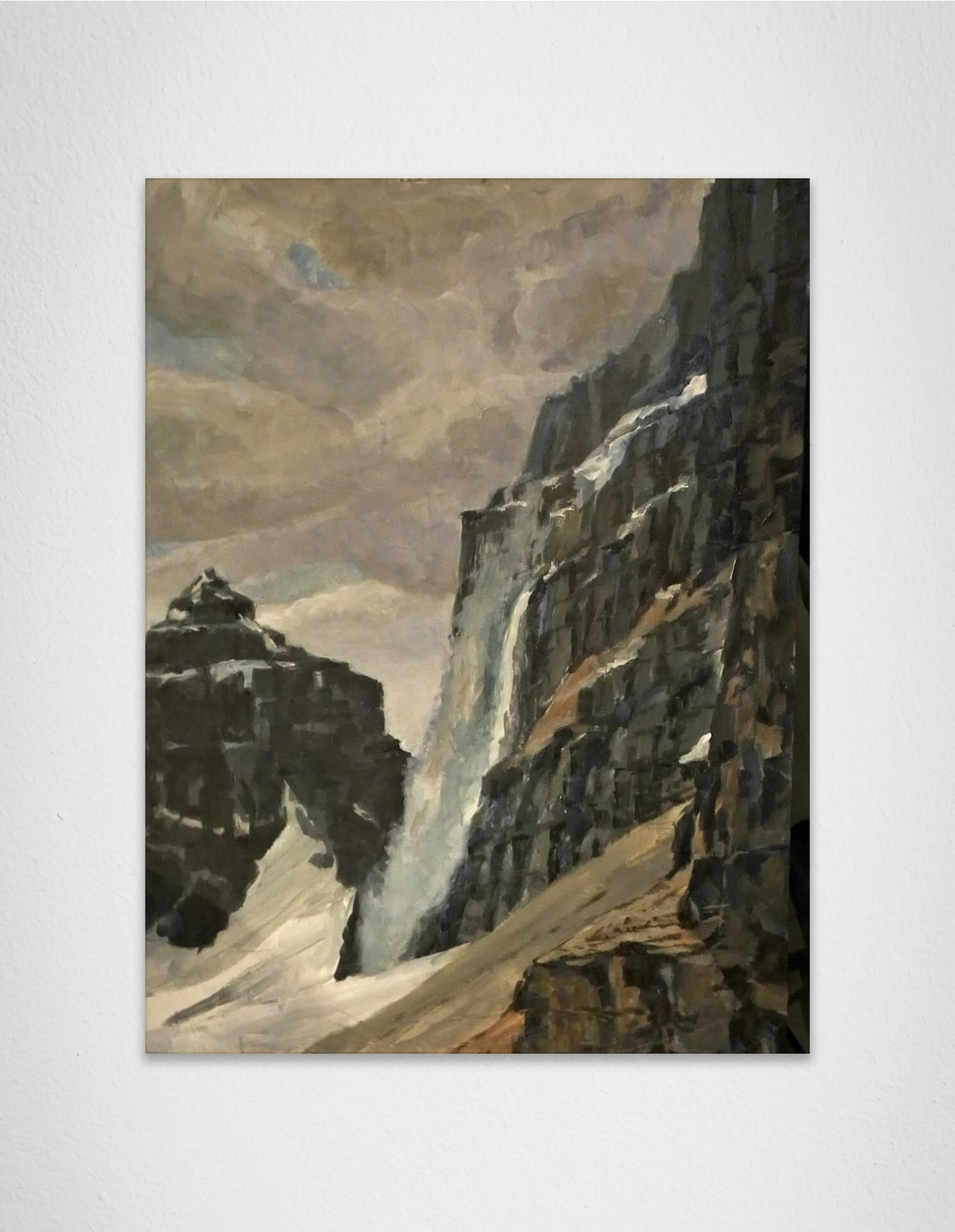 Avalanche on Mt painting mockup