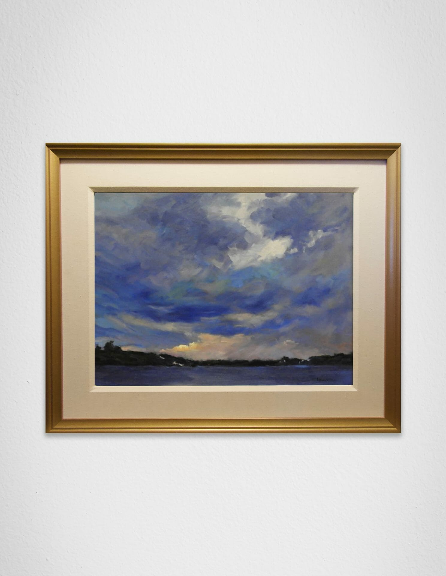 painting mockup stormy sky framed laurie thompson artmatch