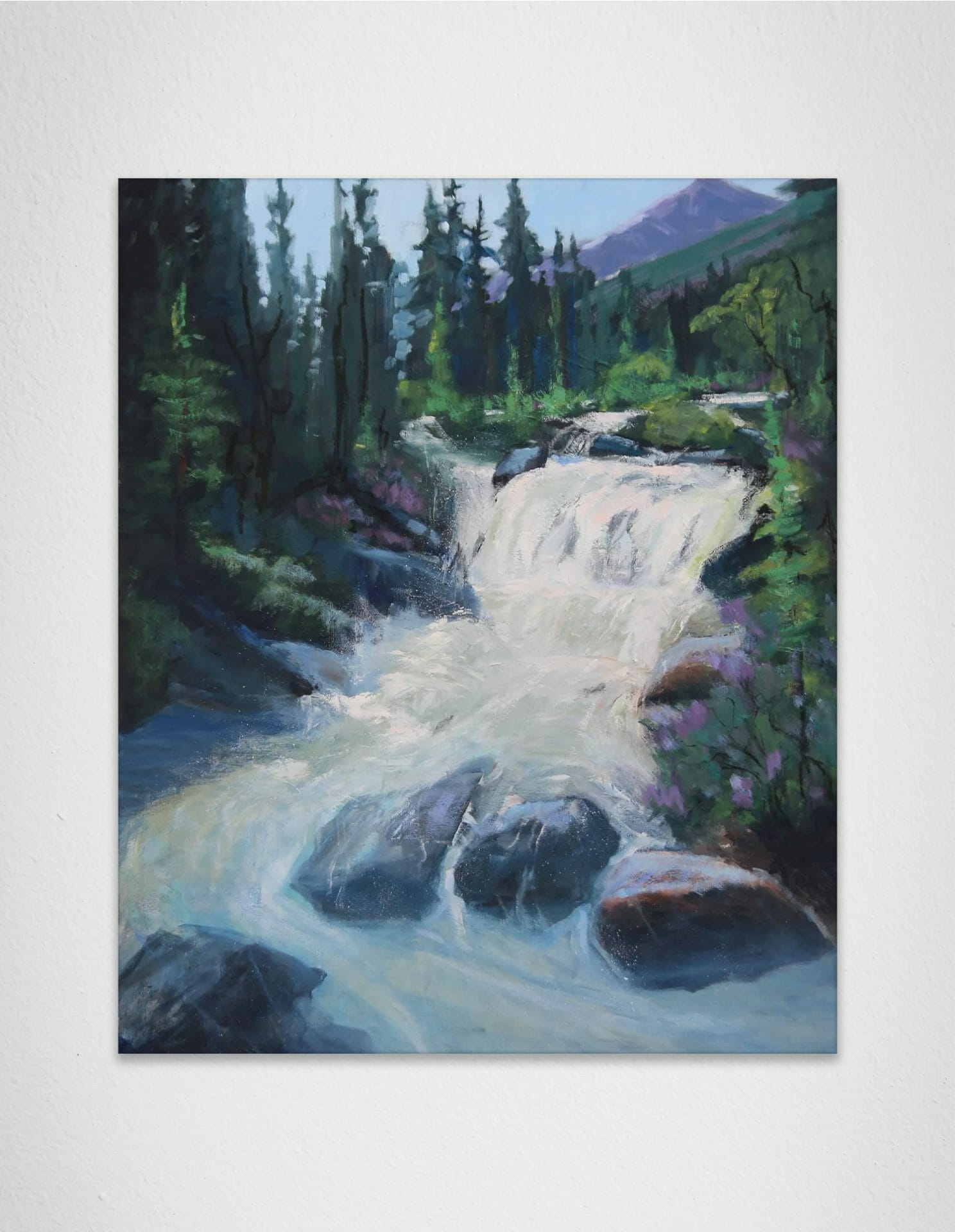 Along the Sheep River Mary Ann Tarini Hews ArtMatch Calgary Original Artwork painting mockup