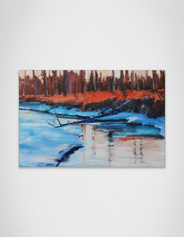 Catch the Colour Fish Creek Mary Ann Tarini Hews ArtMatch Calgary Original Artwork painting mockup