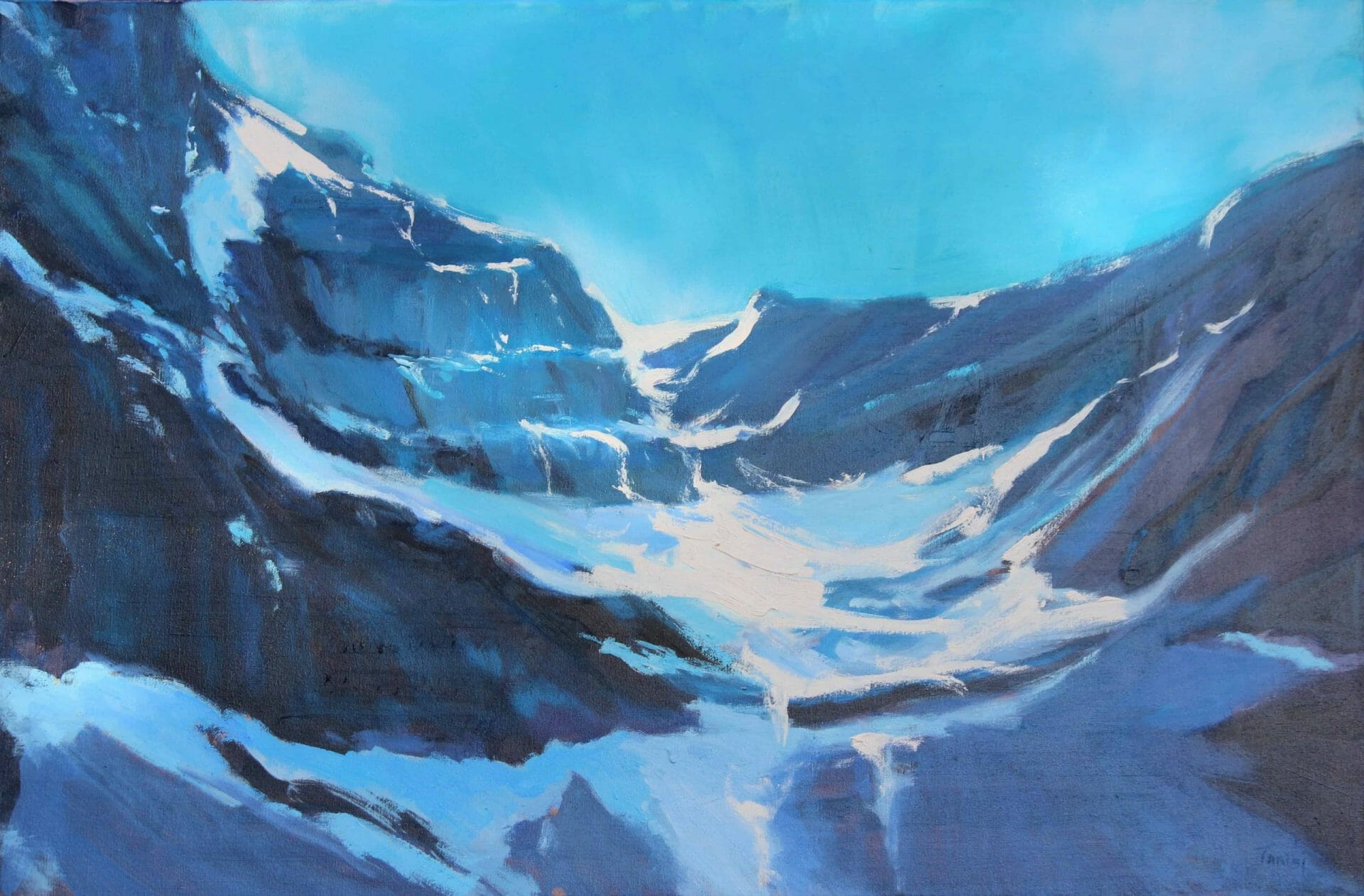 Manganese Sky - Canadian Original Artwork For Sale by Mary Ann Tarini Hews - Calgary, AB Local Artist - Mountains