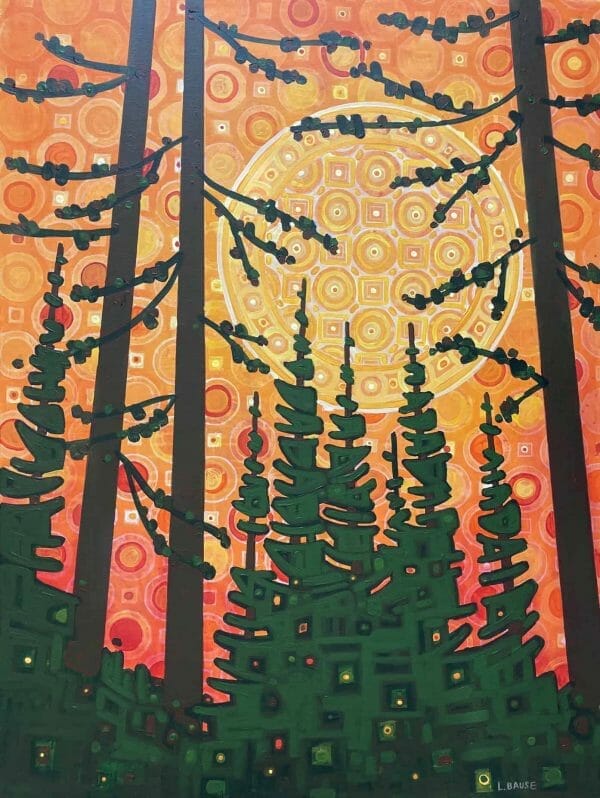 Sun Rise I - Canadian Original Artwork For Sale by Lucie Bause - Cochrane, AB Local Artist - Nature