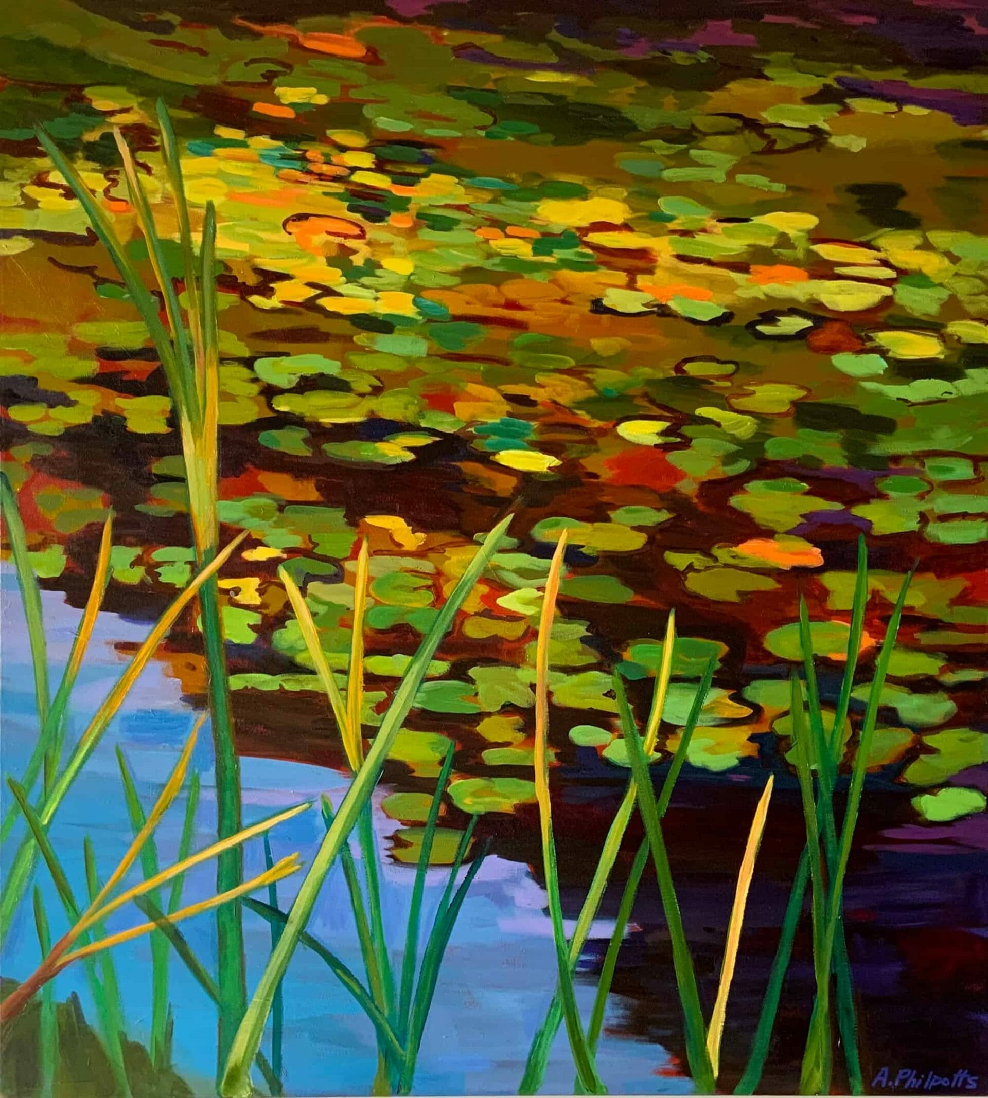 Waterlilies - Canadian Original Artwork For Sale by Alison Philpotts - Calgary, AB Local Artist - Nature