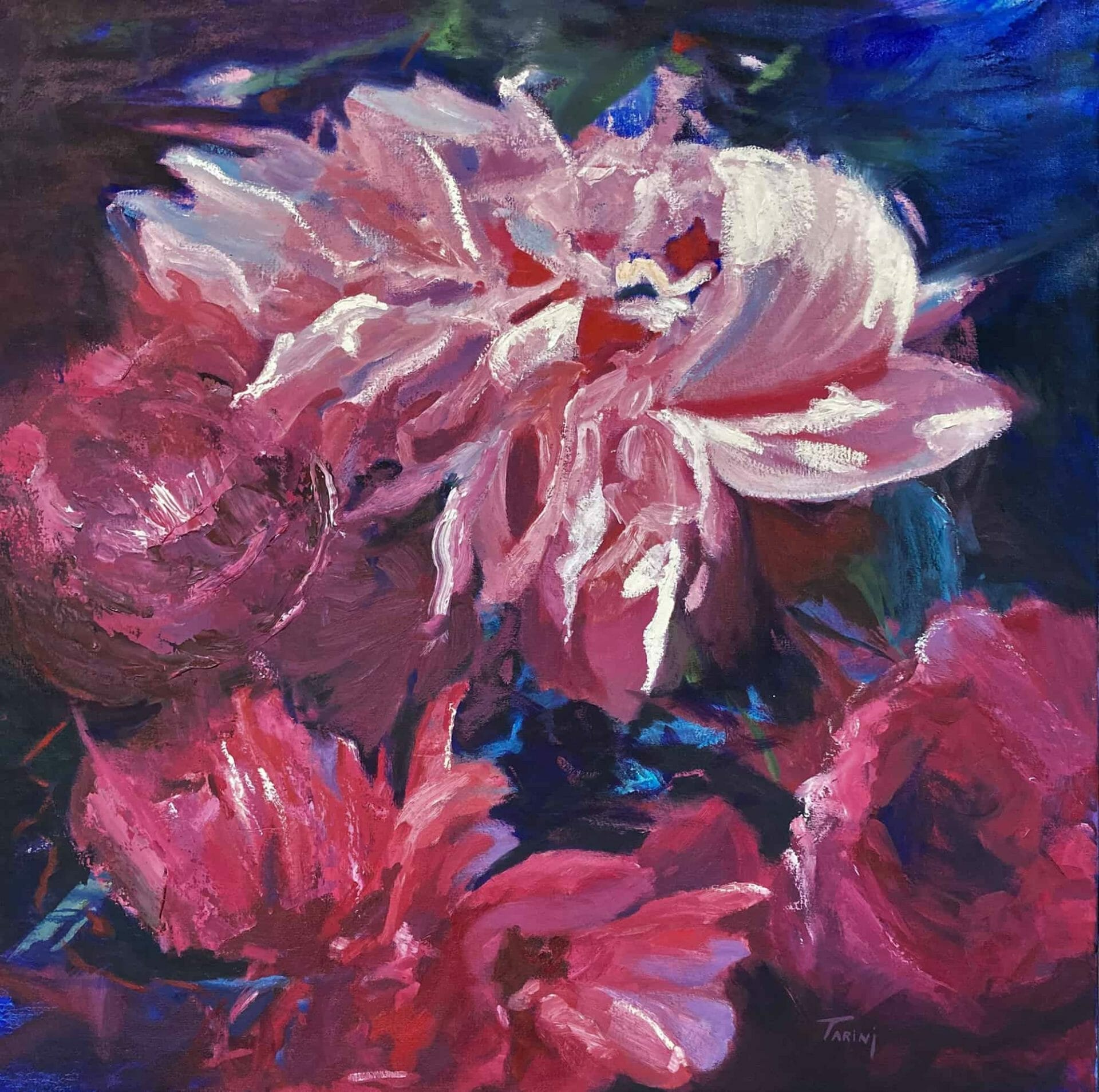 Pink - Canadian Original Artwork For Sale by Mary Ann Tarini Hews - Calgary, AB Local Artist - Flowers