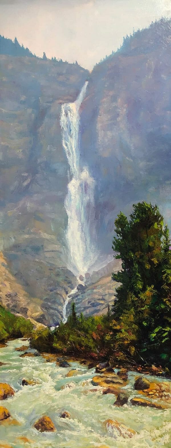 Takkakaw Falls - Canadian Original Artwork For Sale by Ray Swirsky - Calgary, AB Local Artist - Nature