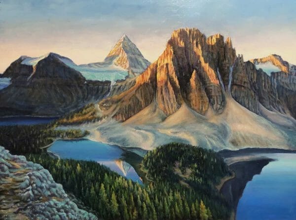 First Light - Canadian Original Artwork For Sale by Ray Swirsky - Calgary, AB Local Artist - Mountains