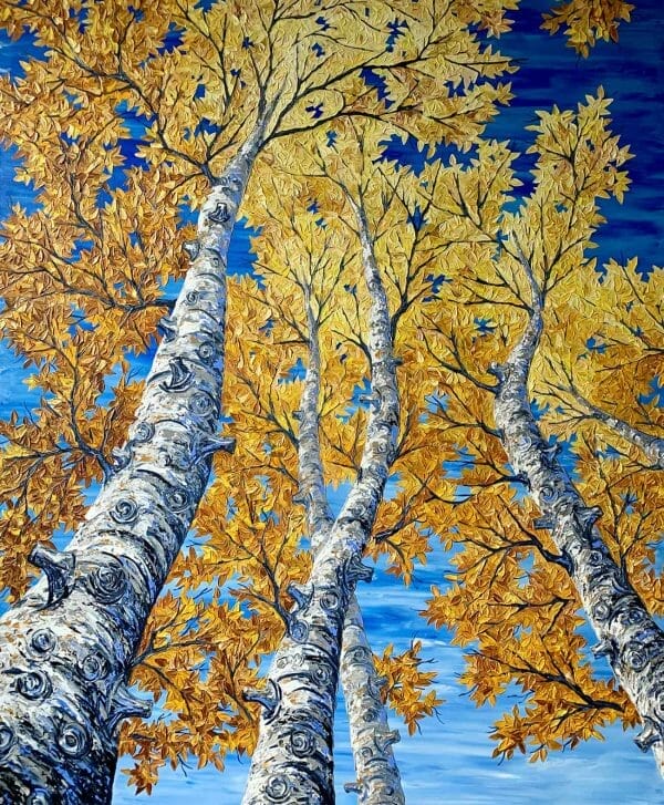 A Perfect Autumn Day - Canadian Original Artwork For Sale by Holly Burghardt - Calgary, AB Local Artist - Nature