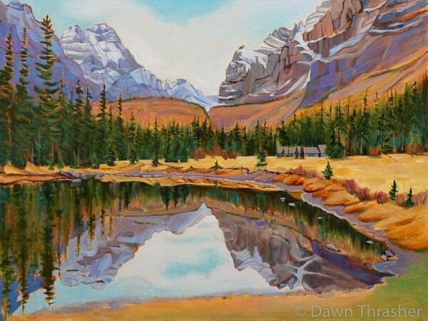 Near Opabin Trail - Canadian Original Artwork For Sale by Dawn Thrasher - Calgary, AB Local Artist - Mountains