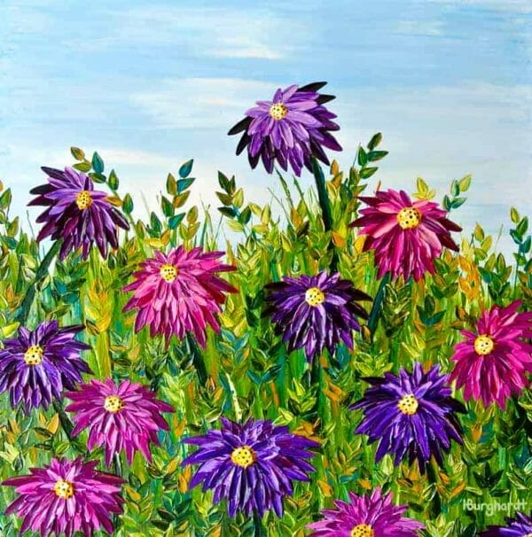 Truffula Flowers VII - Canadian Original Artwork For Sale by Holly Burghardt - Calgary, AB Local Artist - Flowers