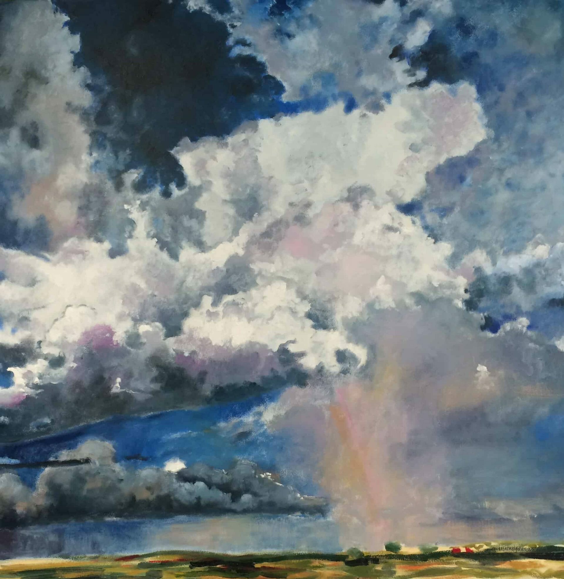 Clouds Aloft - Canadian Original Artwork For Sale by Patricia Neden - Calgary, AB Local Artist - Sky & Water Art - Oil on Canvas