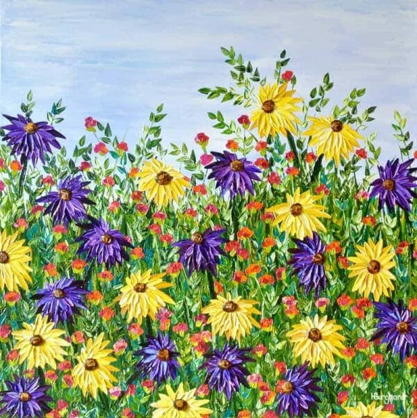 Bright as a Summer's Day - Canadian Original Artwork For Sale by Holly Burghardt - Calgary, AB Local Artist - Flowers