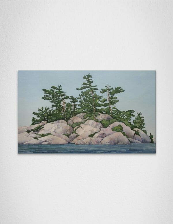 Water Rocks and Trees Too Bridgette Nowak ArtMatch scaled painting mockup