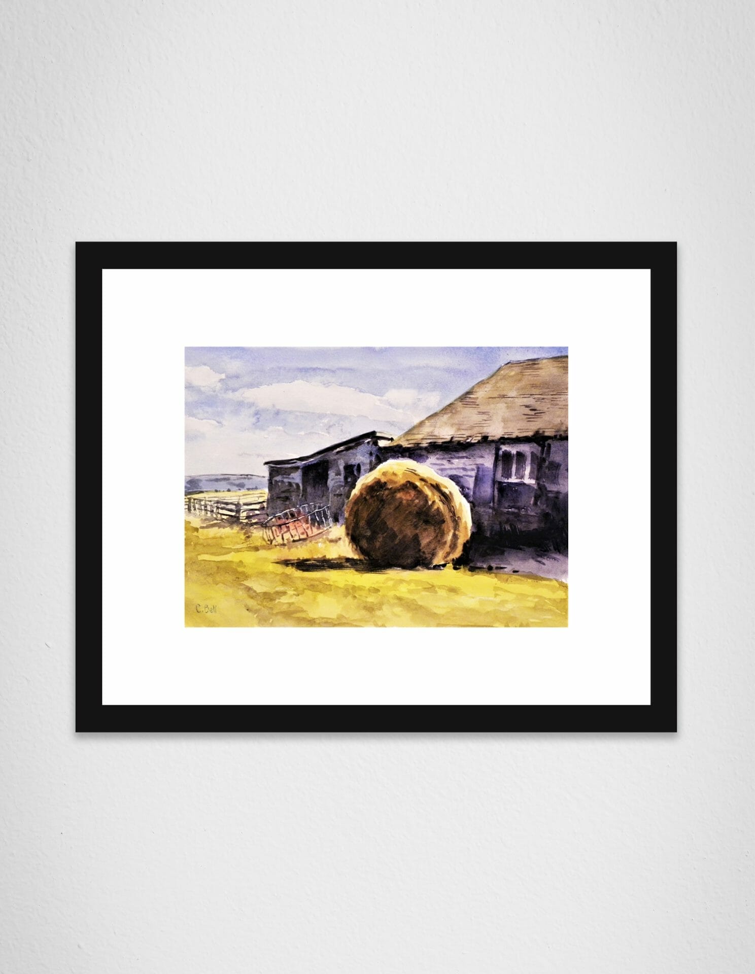 painting-mockup-hay-bale-rudiger-sheds-framed-colin-bell-artmatch Walter J. Phillips Painting