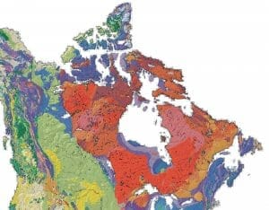 Map of Canadian Shield