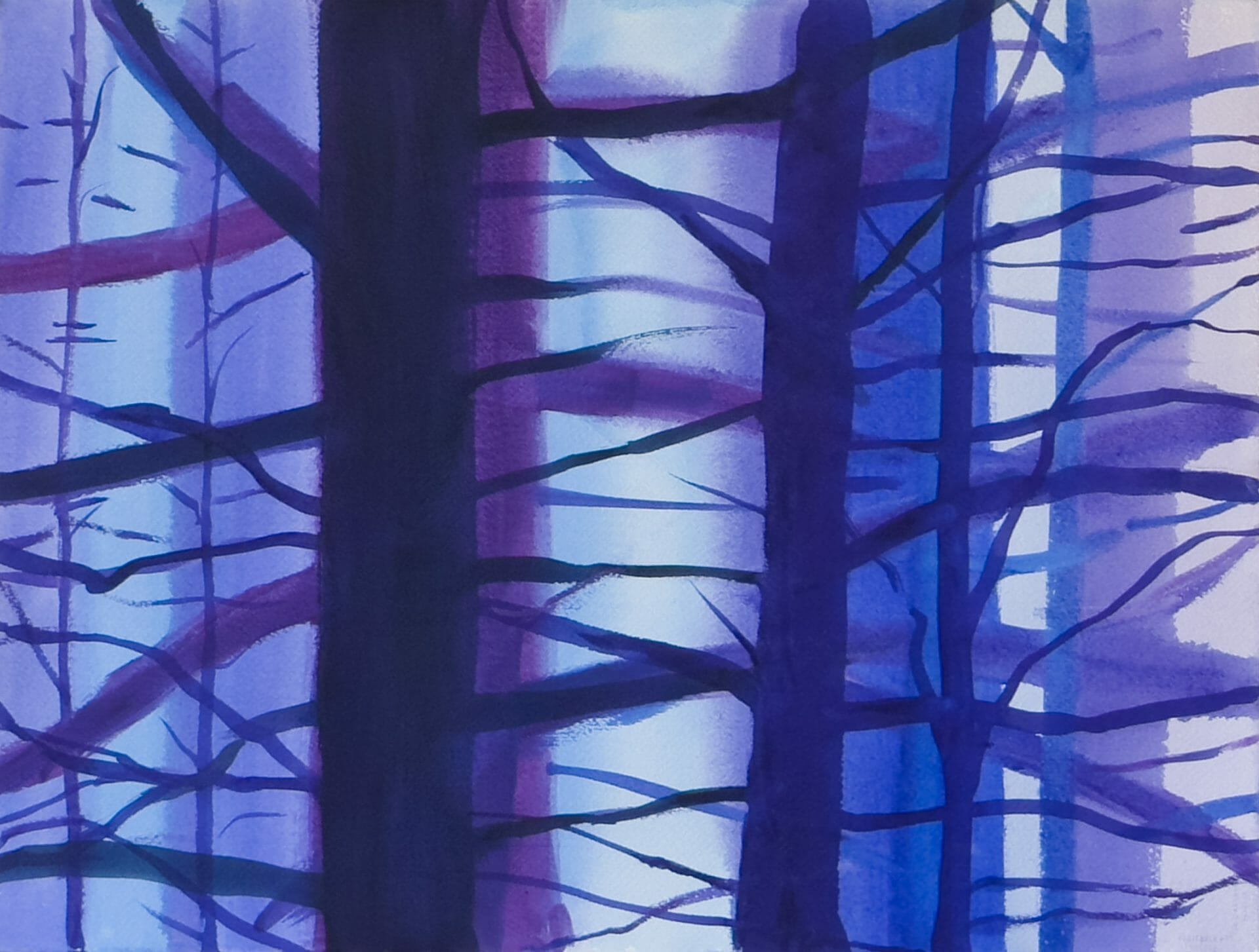 blue forest 2 painting image