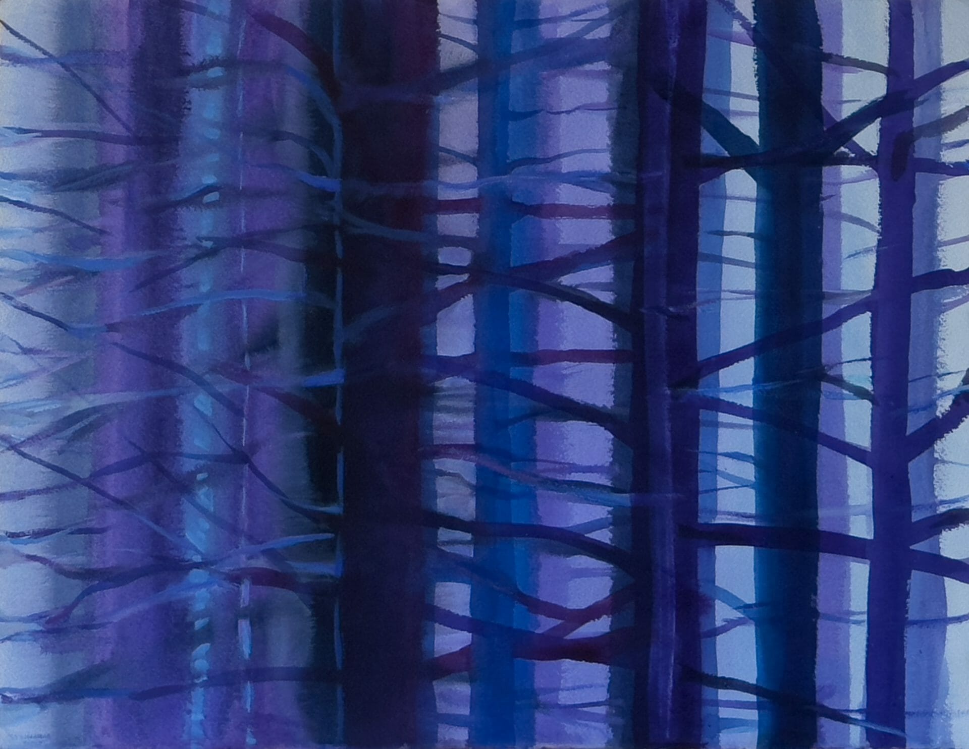 blue forest 1 painting image