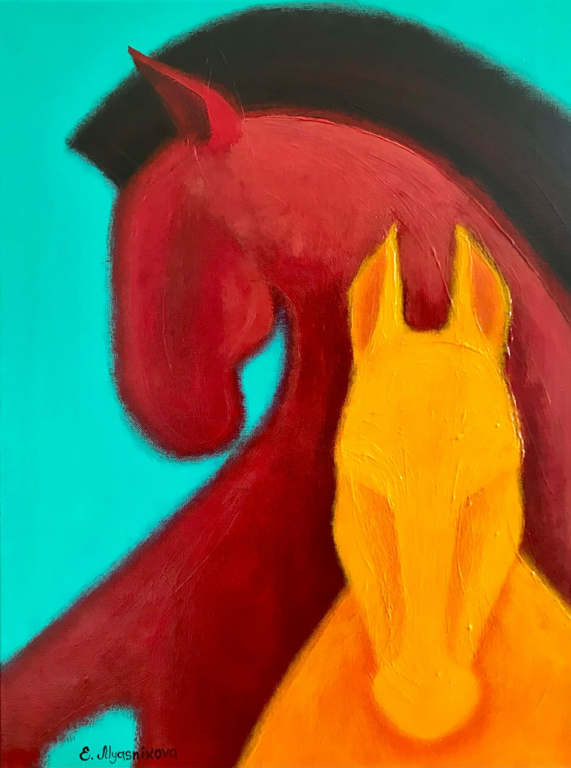 horse 3 painting image